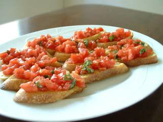 Bruschetta with Tomato, Basil, Balsamic Vinegar