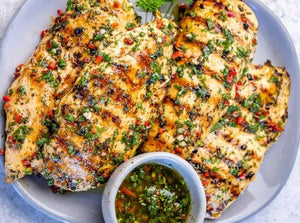 Chicken Sandwich, Chimichurri, Side Salad