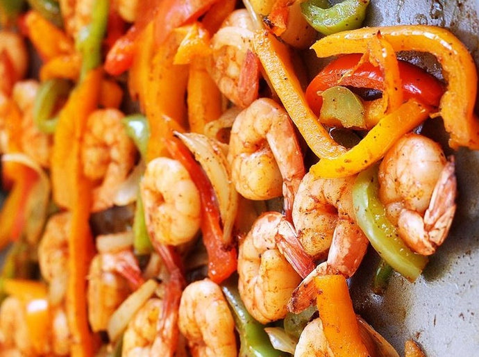 Shrimp Fajitas, Rice Choices