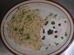 Salmon Lemon Caper, Fettuc. Alfredo