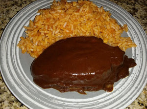 Pork Loin Mole, Spanish Rice