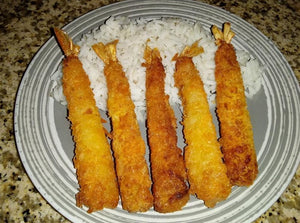 Shrimp Tempura, Rice, Coleslaw